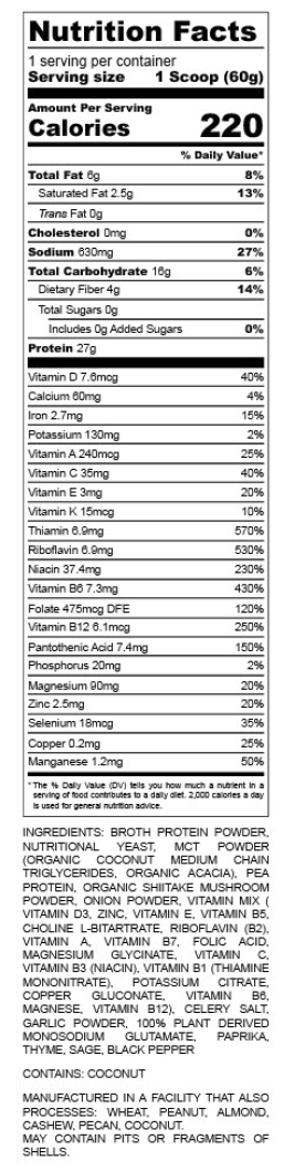 Chicken Soup Flavor - 10 servings SOUP+ Plus savory and fortified with protein and nutrients ()