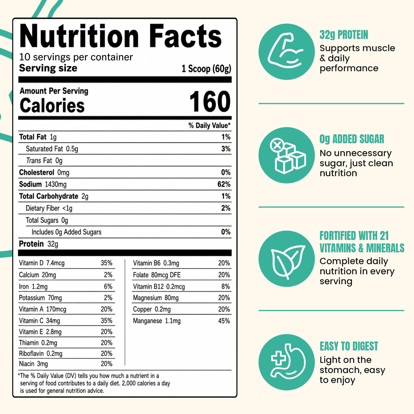 Miso Flavor - 10 servings SOUP+ Plus savory and fortified with protein and nutrients
