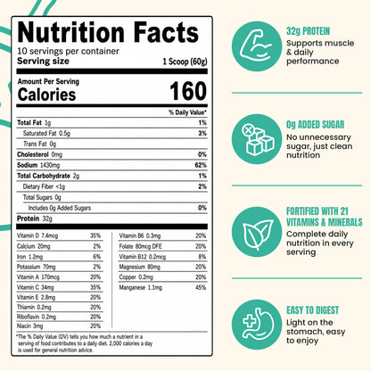 Miso Flavor - 10 servings SOUP+ Plus savory and fortified with protein and nutrients