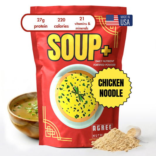 Chicken Soup Flavor - 10 servings SOUP+ Plus savory and fortified with protein and nutrients ()