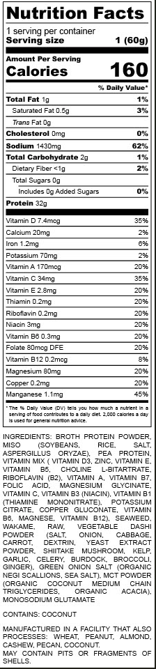 Miso Flavor - 10 servings SOUP+ Plus savory and fortified with protein and nutrients