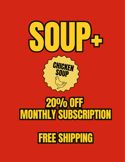 Monthly Subscription Chicken Soup Flavor - 10 servings SOUP+ Plus savory and fortified with protein and nutrients