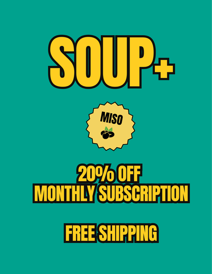 Monthly Subscription Miso Flavor - 10 servings SOUP+ Plus savory and fortified with protein and nutrients (Copy)