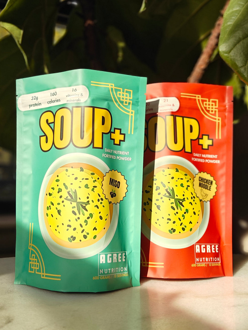 Soup+ Variety Pack – Hearty Chicken & Miso Balance (20 Total Servings)